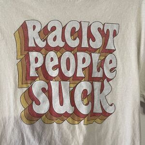 Vintage Spencers Racist People Suck Short Sleeve T-Shirt, Small‎